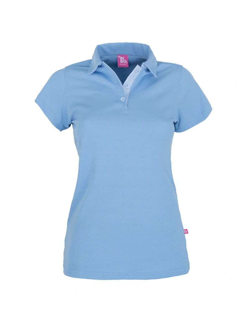 Uniformes Escolares Camisa Tipo Polo Azul Cielo Polo Bibo Dry para Mujer, image size:800x1000